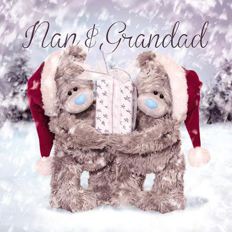 3D Holographic Nan And Grandad Me to You Bear Christmas Card £2.99